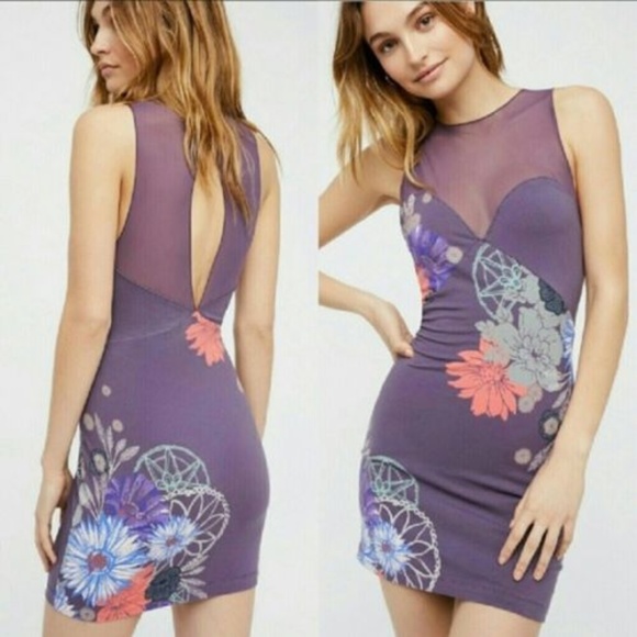 Free People Dresses & Skirts - Free People "Ikebana Bodycon" Dress in Purple